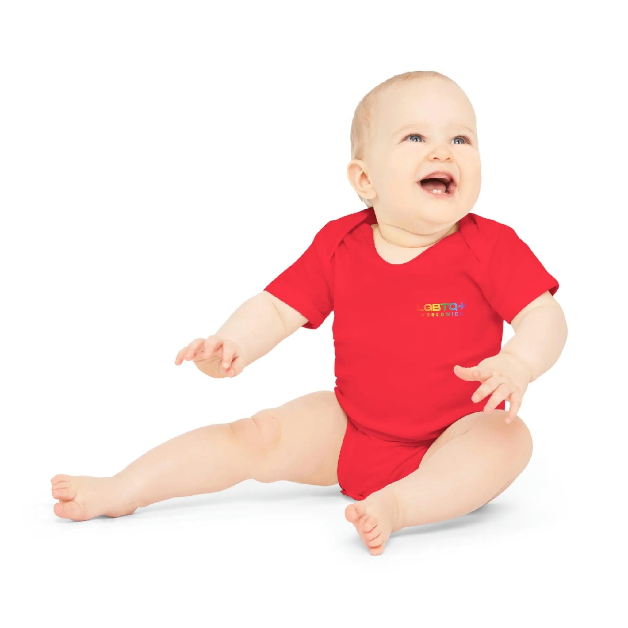 ,,BUTTERFLY ELEPHANT" Baby Organic Short Sleeve Bodysuit